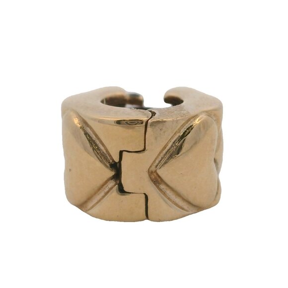 Retired Pandora 14kt Yellow Gold Hearts Clip Spacer Charm - Picture 5 of 7